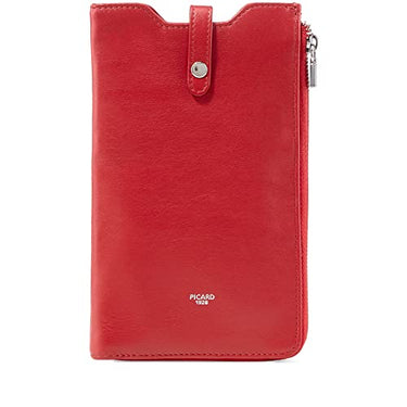 Picard Handytasche und Portemonnaie Bingo Rindsleder Rot, 10x2x18cm, mit Druckknopf und Reißverschluss, 9446342087 im Sale